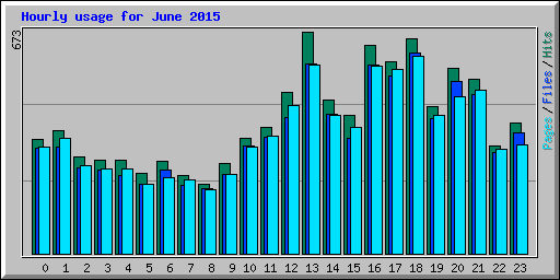 Hourly usage for June 2015