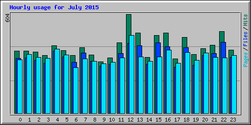 Hourly usage for July 2015