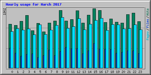 Hourly usage for March 2017