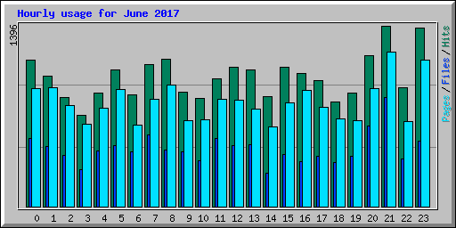 Hourly usage for June 2017