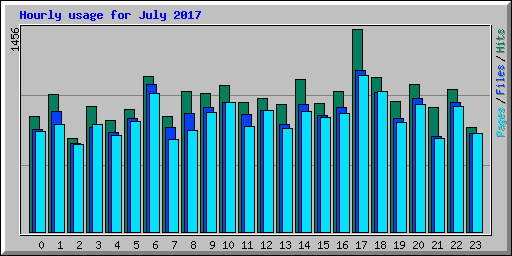 Hourly usage for July 2017