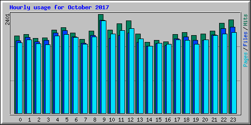 Hourly usage for October 2017