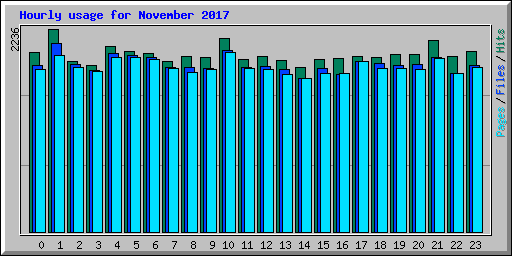 Hourly usage for November 2017