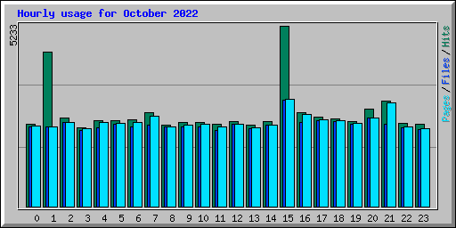 Hourly usage for October 2022