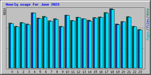 Hourly usage for June 2023
