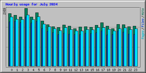 Hourly usage for July 2024