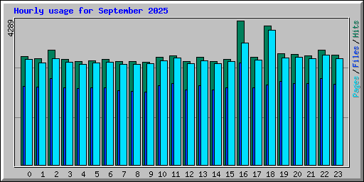 Hourly usage for September 2025