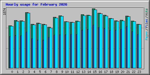 Hourly usage for February 2026
