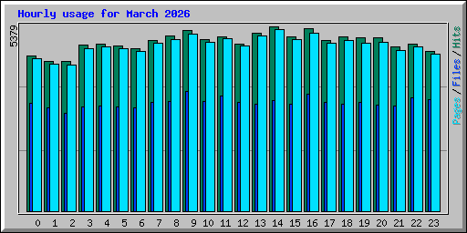 Hourly usage for March 2026