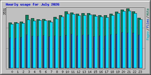 Hourly usage for July 2026